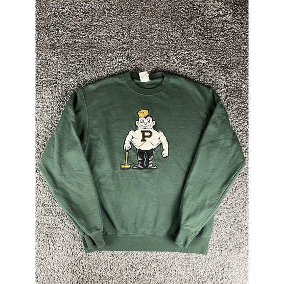 Champion Other - Vintage Style Purdue Champion 1950's Logo Sweater Mens Medium Green Cotton Blend